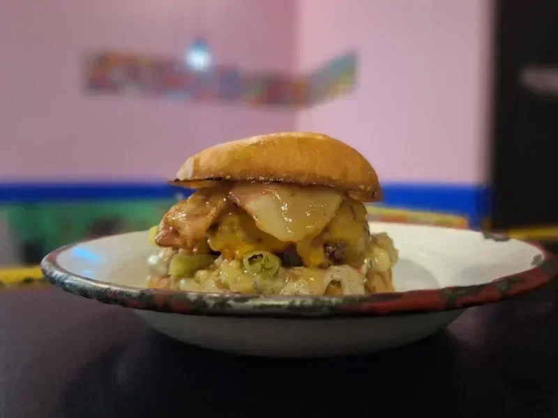 Apple onion blue cheese